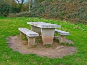 Picnic table in Remshalden, Germany
