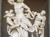 Laocoön and his sons, also known as the Laocoön Group. Marble, copy after an Hellenistic original from ca. 200 BC. Found in the Baths of Trajan, 1506.