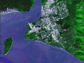 Imagery by NASA and/or the US Geological Survey. Processed by Terra Prints Inc. Satellite image of Anchorage, Alaska