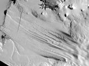 English: Landsat image of the Pine Island Glacier ice shelf, from NASA