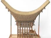 COLLECTIE TROPENMUSEUM Model van een Toraja huis TMnr 4117-1