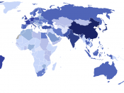 Internet users by country world map