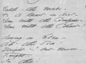Dickinson's handwritten manuscript of her poem 