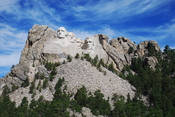 English: Mount Rushmore with the morning sun shining on the faces of the monument.