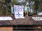 asylum seekers protesting at the Villawood detention center in Sydney