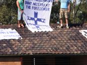 Asylum seekers on the roof of Villawood Immigration Detention Centre, Sydney
