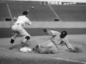 Ty Cobb safe at third after making a triple, 8/16/[19]24. 1 negative : glass ; 4 x 5 in. or smaller. This is a cropped version of File:Ty Cobb sliding2.jpg