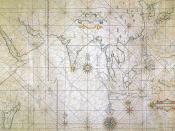Japanese portolan sailing map, depicting the Indian Ocean and the East Asian coast, early 17th century.
