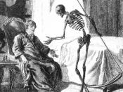 A Western depiction of Death as a skeleton carrying a scythe.