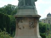 Statue of Jean-Baptiste Lamarck in the Jardin des Plantes, Paris. The inscription reads, 