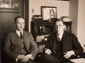 English: C. H. Best and F. G. Banting ca. 1924