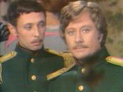 Oleg Dahl as Pechorin (left) and Andrei Mironov as Grushnitzky in a TV movie Pages from Pechorin's Journal based on A Hero of Our Time. 1975