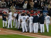 English: Yankees Celebrate Derek Jeter Hit #2722