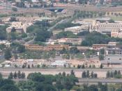 English: Panoramic view of New Mexico State University from Tortugas (