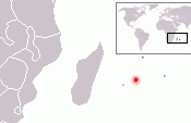 Range map of the Dodo (Raphus cucullatus)