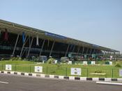 English: Trivandrum International airport International Terminal (Terminal 3), Kerala, India.