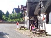 English: Barthomley. The White Lion must be one of the most traditional pubs in Britain. You get the impression that nothing's changed there for several decades. We were there with friends who live in the village and the atmosphere is great: everyone seem