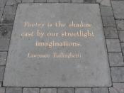 Lawrence Ferlinghetti's poem plague near the City Lights Bookstore in San Francisco Chinatown's Jack Kerouac Alley.