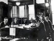 National Weather Service meteorologists preparing a forecast, early 20th century