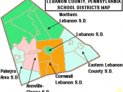 Map of Lebanon County, Pennsylvania, United States Public School Districts