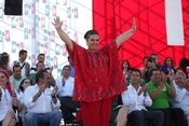 English: Beatriz Paredes, a Mexican politician who serves as president of the Institutional Revolutionary Party (PRI).