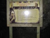 English: Mother Shipton's birth notice, Mother Shipton's Cave, Knaresborough.