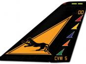 English: The tail of a US Navy F-14A Tomcat, belonging to VF-21, the 