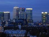 Canary Wharf is a major business and financial centre and is home to some of the UK's tallest buildings