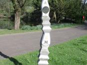 Royal Bank of Scotland - Milepost - Cannon Hill Park - The Cockerill - McColl Type - National Route 5