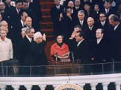 Richard Nixon being inaugurated as the 37th President of the United States