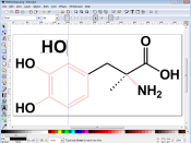 Screenshot of Image:Methyldopa.png in Inkscape, to be used in a quick tutorial