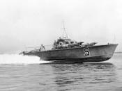 Motor Torpedo Boat MTB 5 at speed.