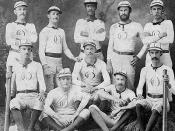 English: Baseball uniform(s) in the 1870's