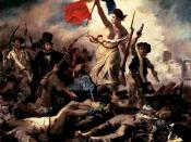 Romantic history painting. Commemorates the French Revolution of 1830 (July Revolution) on 28 July 1830.