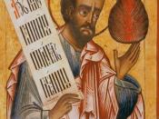 Moses the prophet, Russian icon from first quarter of 18th cen.