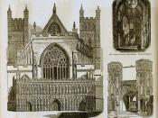 English: From Charles Knight's Pictorial Gallery of Arts (1858). English Gothic revival architecture, decorate style.
