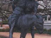 English: Simpson and his donkey supporting a wounded man. This statue (1987-1988) by Peter Corlett, is located outside the Australian War Memorial in Canberra. I took the photo myself, with a Kodak digital camera, on 19/08/05.