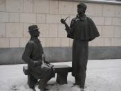 English: Moscow, Smolensk Embankment. Sculptural composition 