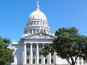 The state capitol of Madison, Wisconsin