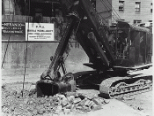 English: a photograph of a mechanical shovel at a Public Works Administration construction site in Washington, D.C., 1933.
