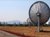 If you're a satellite buff, I've got some frontal shots of these dishes too. Yeah, they do actually seek extraterrestrial life on some days. SETI (Search for Extraterrestrial Intelligence) is working on 350 of these and some never-before-seen technology t