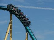 English: The Kraken roller coaster ride at Seaworld in .