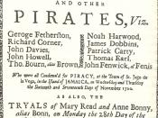 English: A broadsheet which announces a tryal against a notorious pirate