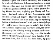 From: Paul Dean. A discourse delivered before the African Society, at their meeting-house, in Boston, Mass. on the abolition of the slave trade by the government of the United States of America, July 14, 1819. Boston: Nathaniel Coverly, 1819.
