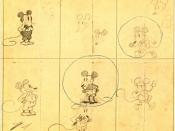 Concept art of Mickey from early 1928; the sketches are the earliest known drawings of the character. From the collection of The Walt Disney Family Museum