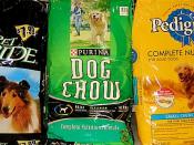 There are many varieties of commercial dog food to choose from.