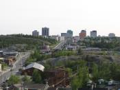 Looking towards downtown Yellowknife from Old Town