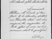 Message of President Rutherford B. Hayes nominating William M. Evarts to be Secretary of State, 03/05/1877