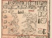 Page 9 of the Dresden Codex showing the classic Maya language written in Mayan hieroglyphs (from the 1880 Förstermann edition)