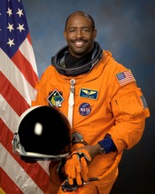 Official portrait image of NASA astronaut Leland D. Melvin, a mission specialist of STS-122.
